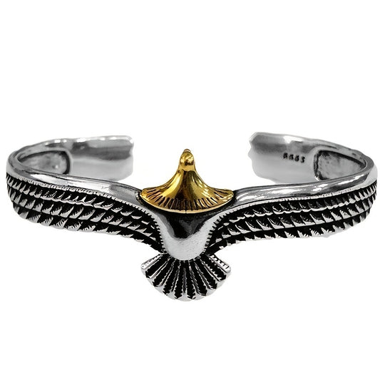 Punk Eagle Bangle Bracelet, Unisex Boho Hand Jewelry